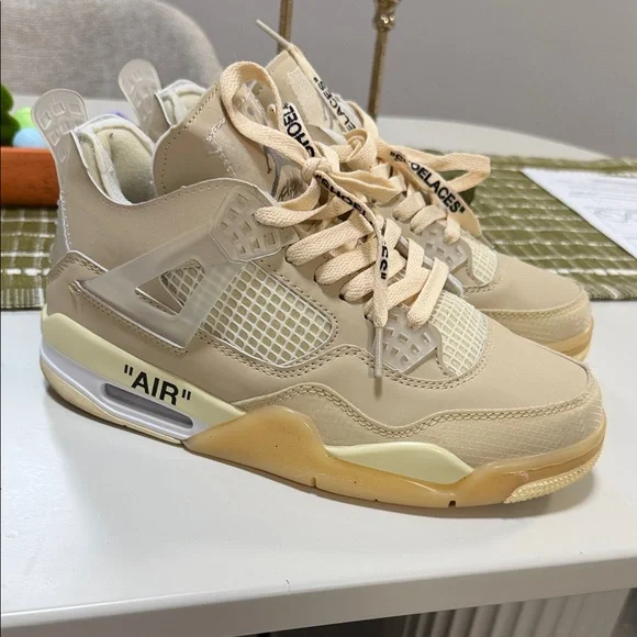Off white 4 Jordan sail Sneakers - Picture 3 of 9